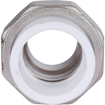 Разъемная муфта Политэк 32х1& для сварки полипропиленовых труб с наружной резьбой (белая)-5