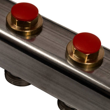 Коллектор STOUT из нержавеющей стали с клапаном выпуска воздуха и сливом, 12 выходов.-3