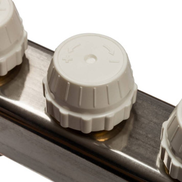 Коллектор STOUT из нержавеющей стали с клапаном выпуска воздуха и сливом, 12 выходов.-4