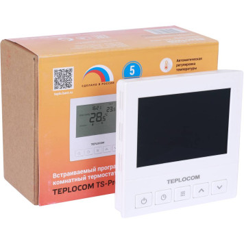 Термостат комнатный Teplocom TS-Prog-220/3A, проводной, прогр., реле 250В, 3А 913 (913)-4