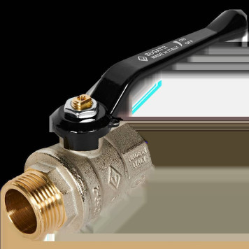 Шаровой кран BUGATTI Oregon с ручкой-рычагом из алюминия и внутренней наружной резьбой 1.