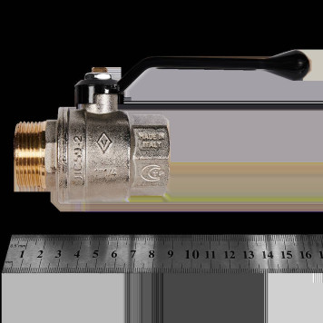 Кран шаровой BUGATTI Oregon с ручкой-рычагом из алюминия, внутренняя наружная резьба 1 1/4.-2