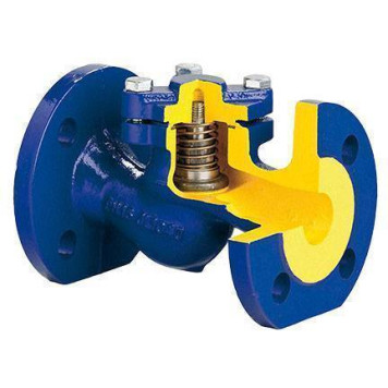 Клапан обратный подъем Zetkama 287A040C31 из чугуна Ду40 Ру16 Tmax=300