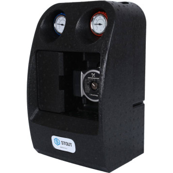 Насосная группа STOUT SDG-0038 с теплообменником 34 пластины и насосом Grundfos UPSO 25-65 в теплоизоляции-2