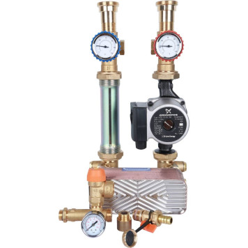 Насосная группа STOUT SDG-0038 с теплообменником 34 пластины и насосом Grundfos UPSO 25-65 в теплоизоляции-3