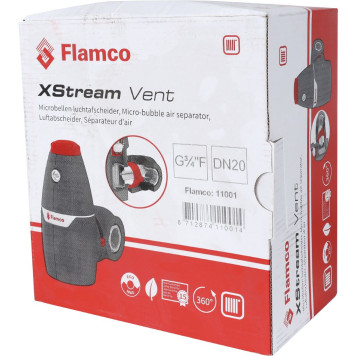 Сепаратор воздуха Flamco XStream Vent DN20, G F-8