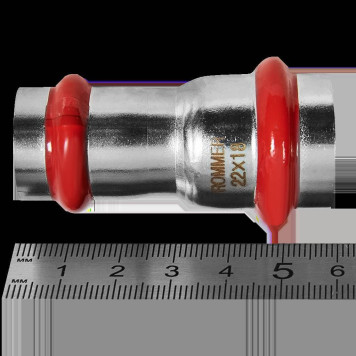 Муфта ROMMER переходная, 22х18, из нержавеющей стали прессовой (RSS-0018-002218)-1