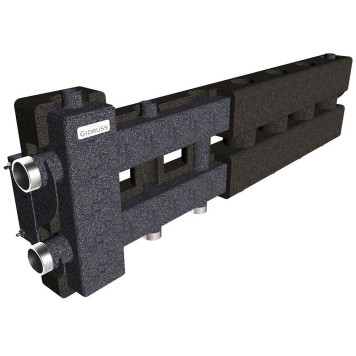Балансировочный коллектор GIDRUSS BM-80-4D.EPP (до 80 кВт, подкл. котла G 1, 3 контура G 1, боковой контур G 1, 4D-кронштейны K.UMS, EPP-термоизоляция) (BM 8003T 23)