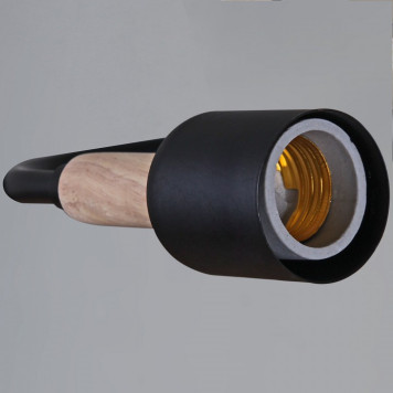 Люстра на штанге 10070 10070-0.3-04 BK+WOOD-1