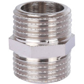 Ниппель HH TIEMME никелированный 1/2х1/2 для стальных труб резьбовой (1500036)