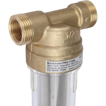 Фильтр Honeywell (Resideo Braukmann) FF06-1/2AA для холодной воды 100 мкм 1/2&-5