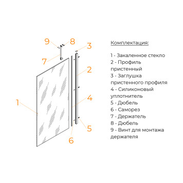Шторка на ванну RGW SC-151 700-1