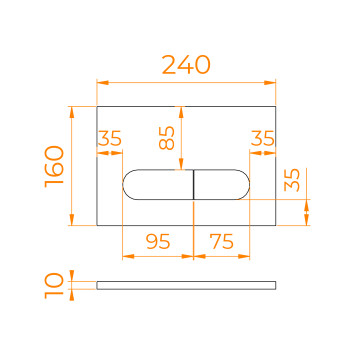Кнопка слива RGW SWH-06W-1