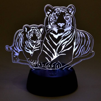 Зверь декоративный Uniel ULI-M508 RGB/3AA TIGER FAMILY/BLACK UL-00008403-3
