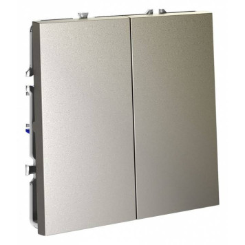 Выключатель двухклавишный без рамки Voltum S70 VLS020104