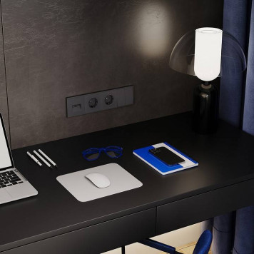 Выключатель двухклавишный без рамки Voltum S70 VLS020107-5