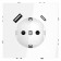 Розетка с заземлением и со шторкой и 2хUSB type A и C, без рамки Voltum S70 VLS040501