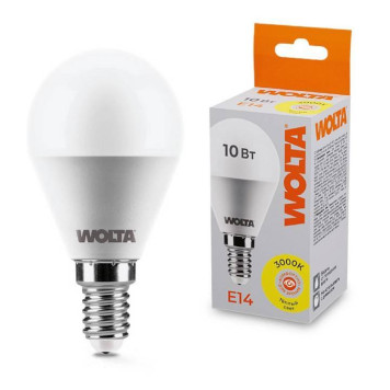 Лампа светодиодная Wolta E14 10Вт 3000K 25Y45GL10E14-1