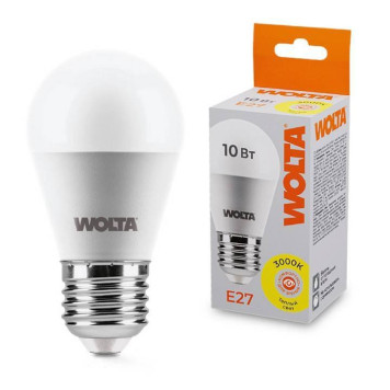 Лампа светодиодная Wolta E27 10Вт 3000K 25Y45GL10E27-1