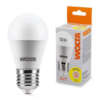 Лампа светодиодная Wolta E27 12Вт 3000K 25Y45GL12E27-1