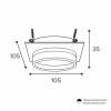 Встраиваемый светильник Wolta Luce WDL-GX53/06BL-S