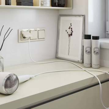 Выключатель одноклавишный без рамки Werkel Слоновая кость W1113003-1