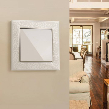 Выключатель одноклавишный без рамки Werkel Слоновая кость W1113003-2