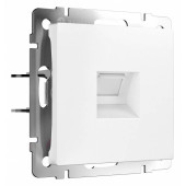 Розетка Ethernet RJ-45 и со шторками, без рамки Werkel белый матовый W5120001