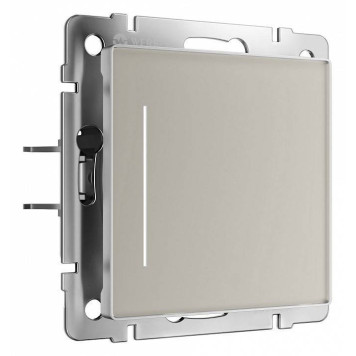 Выключатель одноклавишный с подсветкой без рамки Werkel дымчатый W4513641