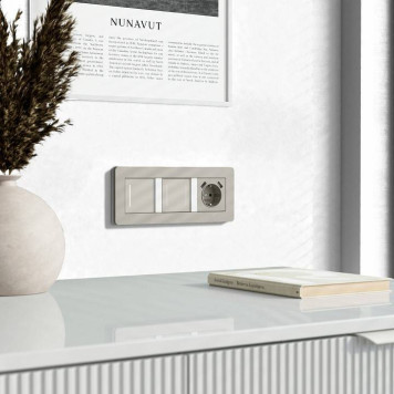 Выключатель одноклавишный с подсветкой без рамки Werkel дымчатый W4513641-1