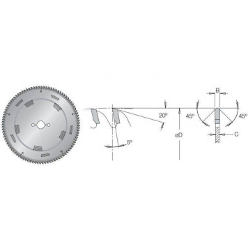 Пильный диск DIMAR для ЛДСП усиленный 300x30x3.2/2.2x96 DSQ-1