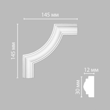 Угол DECOMASTER DP-8032B (140*140*12мм)