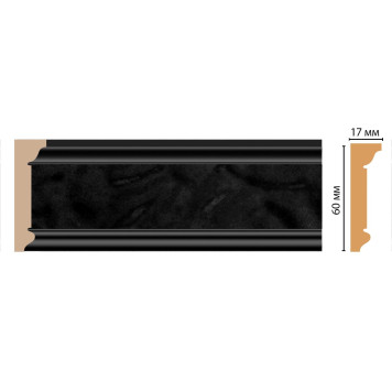 Плинтус потолочный DECOMASTER D216-195 (60*17*2400мм)