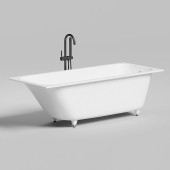Salini Orlanda Встраиваемая ванна 180х80х60cм, прямоугольная, S-Sense, цвет: белый матовый. 102012M,  23101H