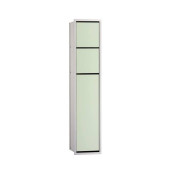 Emco Asis module 2.0 Встр.модуль для туалета 16.8xh80.9см, 2 ящика для т/бумаги, ёршик, 1 дверь петли L/R, без 9750 000 51, подвесной, цвет: хром/optiwhite. 9750 278 50