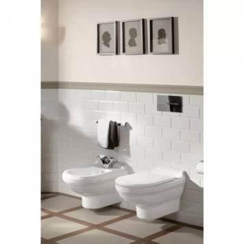 VilleroyBoch Hommage Унитаз 37х60х34.5см., подвесной, CeramicPlus, цвет: альпийский белый. 6661B0R1-4