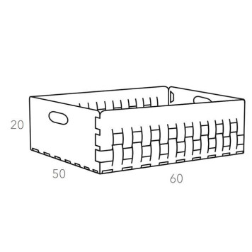 ADJ Корзинка Bottega, 60x50xH20 см., цвет: капучино/шоколад-2