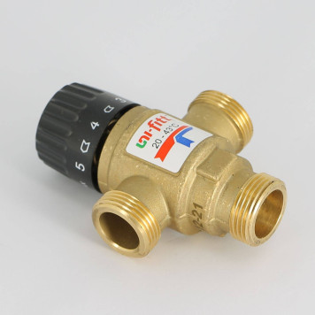 Клапан Н термосмесительный UNI-FITT 3/4 20-43°С, Kvs 1,6 смешение боковое