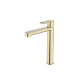 AQM6614BG Parma Смеситель для свободностоящей раковины 245 мм, гладкий, подводка ½ Brushed gold AQM6614BG