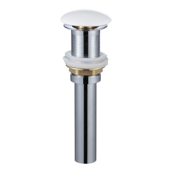 AQM7002-0W Донный клапан PushOpen, без перелива, керамическая накладка, Белый AQM7002-0W