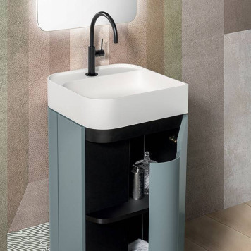 Oasis Profilo Композиция №22 Комплект мебели 45х45х h200см., напольный, цвет: Avio matt/Белый матовый/Хром.-2