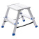 Стремянка алюминиевая двухсторонняя с мини-платформой 2 ступени АМР202