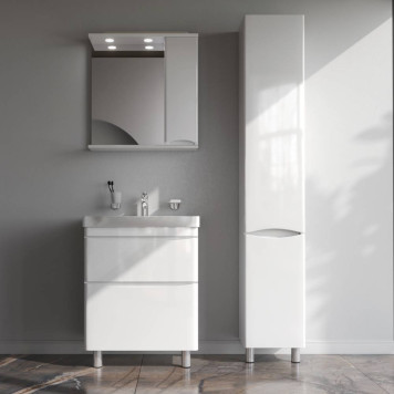 M80FSX0652WG База под раковину напольная 65 см, 2 ящика, белый глянец-3