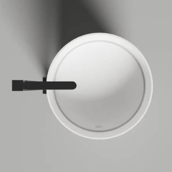 Salini Armonia Round 01 Раковина напольная 45х45х90см., мат-л: S-Stone, цвет: белый матовый-1