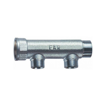 Коллектор FAR 1 (ВР-НР) с 2 отв. 1/2 ВР (межосев. 50 мм)