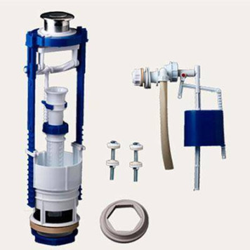 Арматура д/бачка набор б/под хр кноп 1реж универ РБМ АС-16.1М