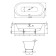 BetteLux Oval Ванна встраиваемая овальная с шумоизоляцией 180x80x45 см, BetteGlasurreg; Plus антислип, (для удлиненного слива-перелива), цвет: белый. B23-1500, 3466-000 PLUS AR