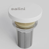 Salini D502 Донный клапан для раковины UpDown, S-Stone, цвет: белый матовый. 16231WM