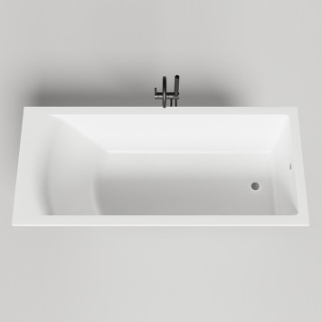 Salini Cascata KIT Встраиваемая ванна 170.6х75.1х60см., донный клапан Click-Clack белый, сифон, ножки, мат-л: S-Sense, цвет: белый матовый. 104813M-2