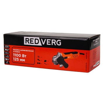 Машина шлифовальная угловая REDVERG RD-AG1100-125-8